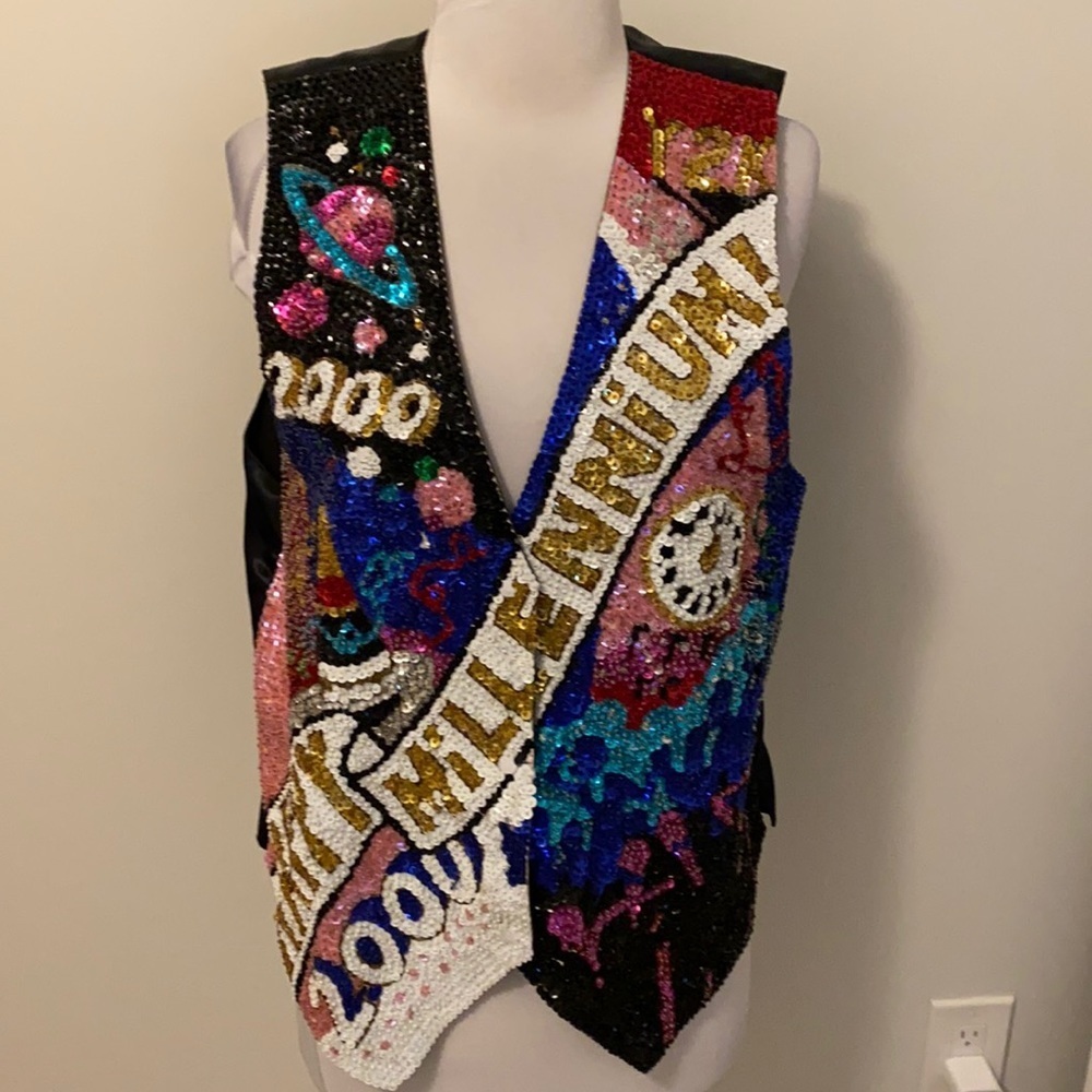 Fashion Fantasy Vintage 2000 Sequined Millennium Vest